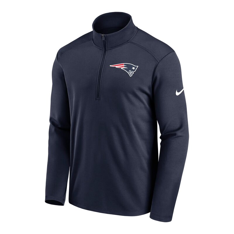 New England Patriots NFL On-Field Sideline Nike Long Sleeve Jacket - navy