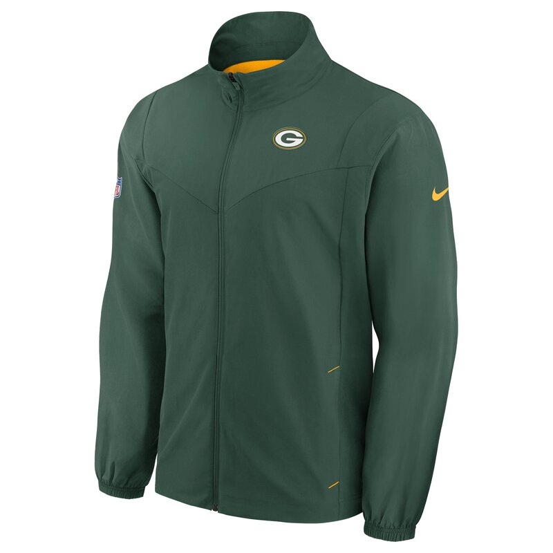 Nike NFL Woven FZ Jacket Green Bay Packers, grn-gelb - Gr. S