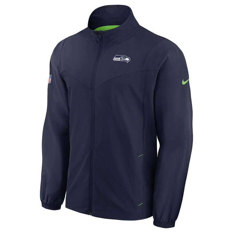 Nike NFL Woven FZ Jacket Seattle Seahawks, navy-grün - Gr. M