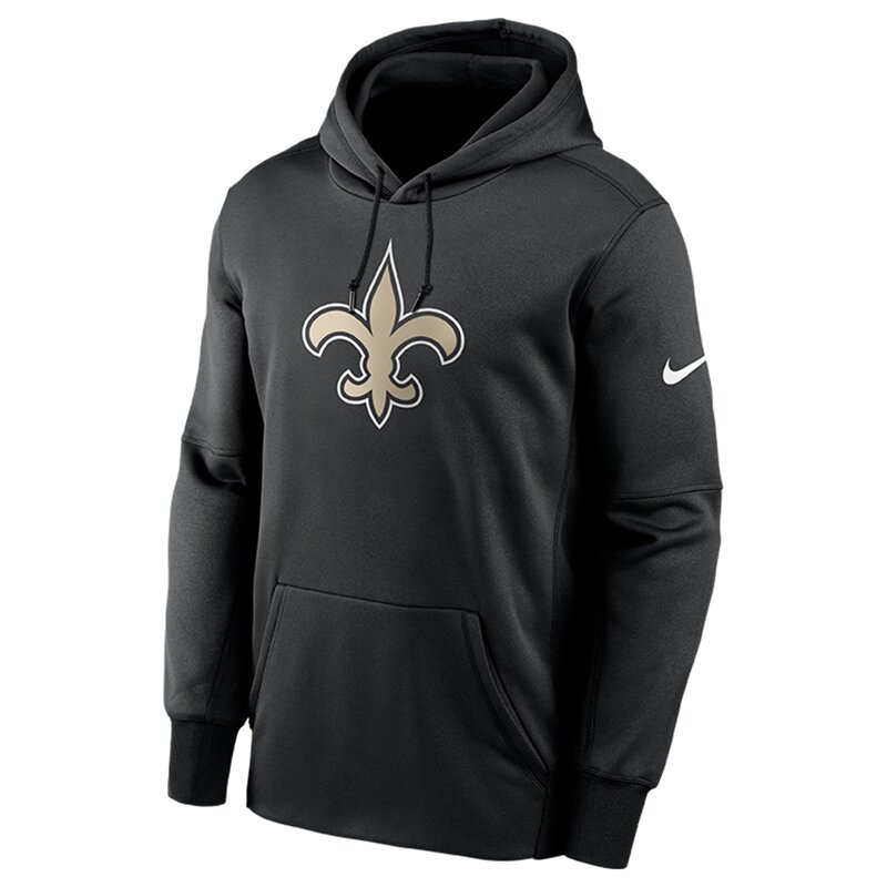 Nike NFL Prime Logo Therma Pullover Hoodie New Orleans Saints, schwarz