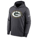 Nike NFL Prime Logo Therma Pullover Hoodie Green Bay Packers, anthrazit - Gr. S