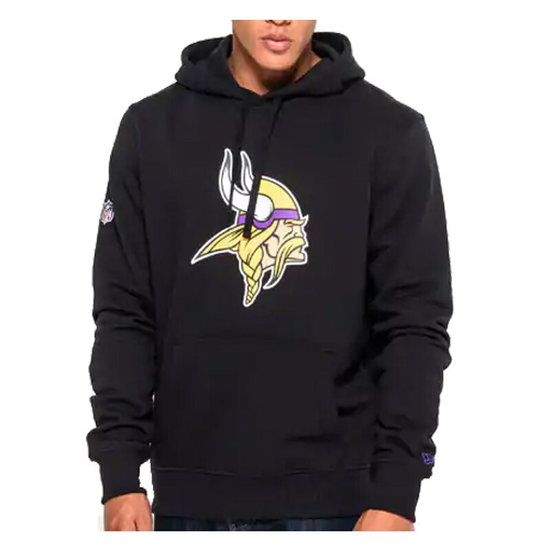 New Era NFL Team Logo Hoodie Minnesota Vikings schwarz - Gr. S