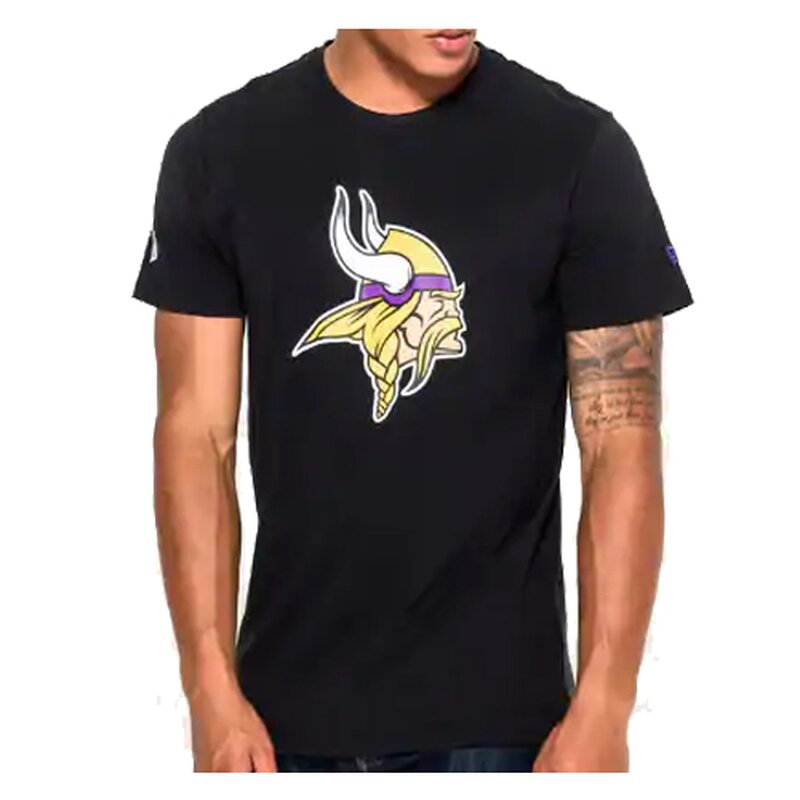 New Era NFL Team Logo T-Shirt Minnesota Vikings schwarz - Gr. S