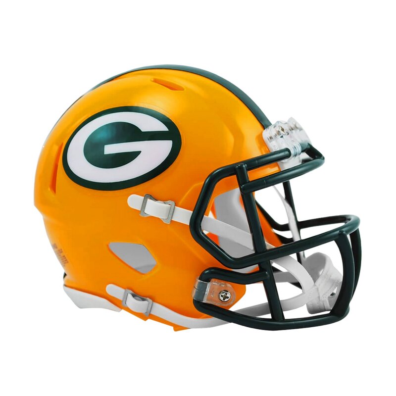 NFL AMP Team Green Bay Packers Riddell Speed Replica Mini Helm