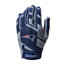 Wilson NFL Stretch Fit Youth Receiver Handschuhe Team New England Patriots